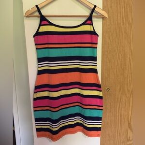 Colorful Striped Sleeveless Dress